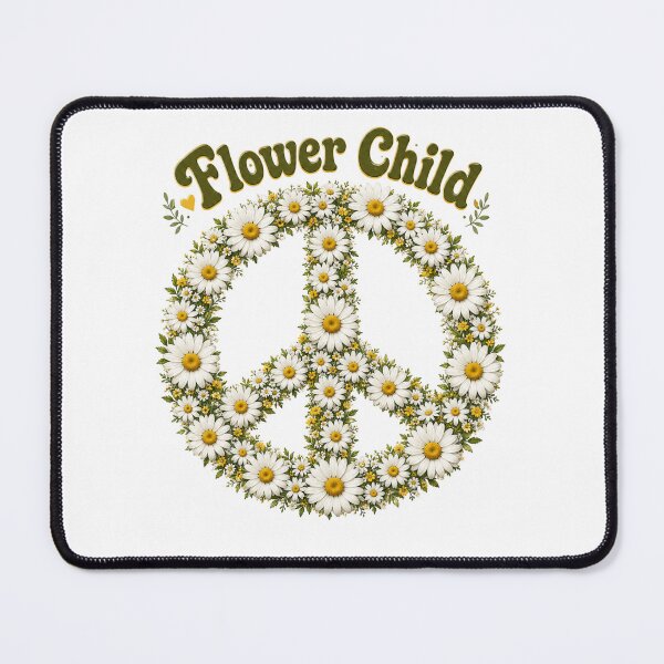 Item preview, Flower Child Daisy Peace Sign designed and sold by HippyRikky.
