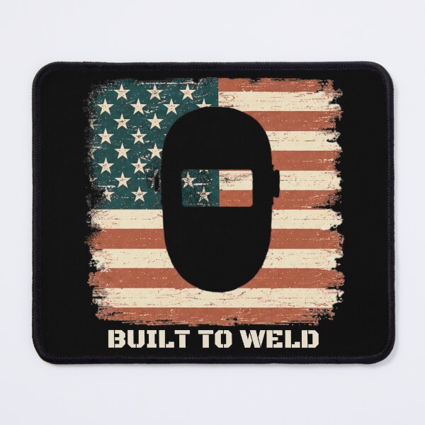 Item preview, Built To Weld Vintage Welder American Flag Welding Helmet designed and sold by RusticMeadow.