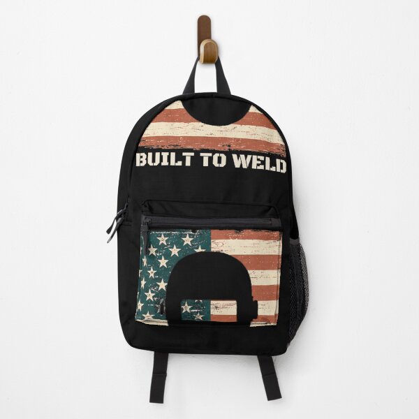 Item preview, Built To Weld Vintage Welder American Flag Welding Helmet designed and sold by RusticMeadow.