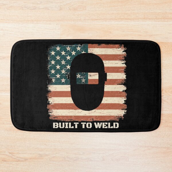 Item preview, Built To Weld Vintage Welder American Flag Welding Helmet designed and sold by RusticMeadow.