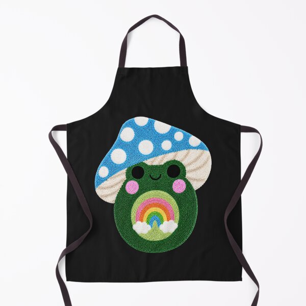 Item preview, Cute Rainbow Frog Mushroom Kawaii Tufted Rug Art designed and sold by ColorSplash123.