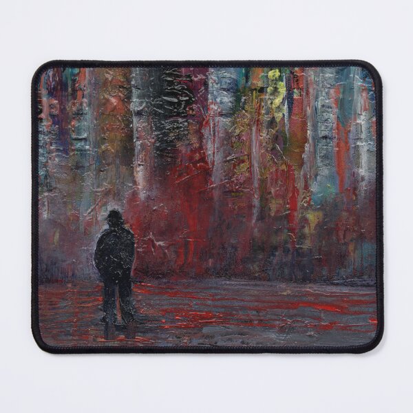 Item preview, Lone Figure in Abstract City designed and sold by ShonaCallumArt.