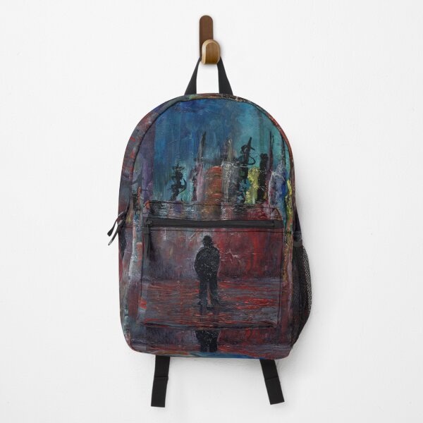 Item preview, Lone Figure in Abstract City designed and sold by ShonaCallumArt.