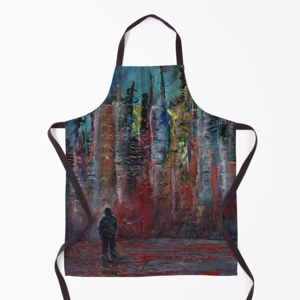 Item preview, Lone Figure in Abstract City designed and sold by ShonaCallumArt.