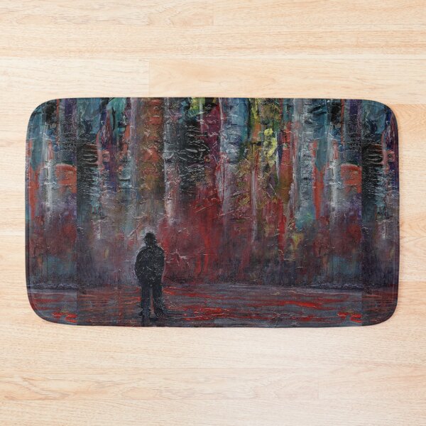 Item preview, Lone Figure in Abstract City designed and sold by ShonaCallumArt.