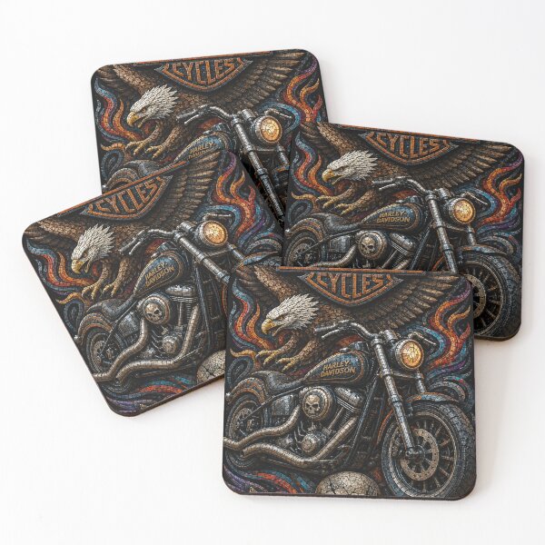 Item preview, Harley Davidson 3D Mosaic Eagle Rider designed and sold by JcAbstractArt.
