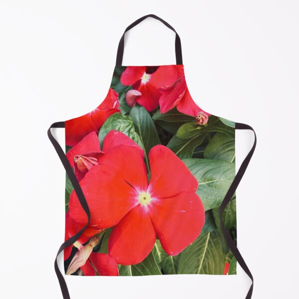 Item preview, Vivid Red Periwinkle Flowers Garden Photography designed and sold by BalkanBloom.