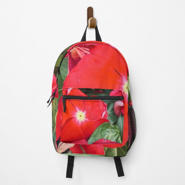 Item preview, Vivid Red Periwinkle Flowers Garden Photography designed and sold by BalkanBloomArt.