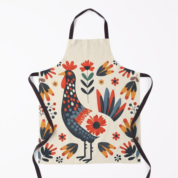 Item preview, Scandinavian Folk Art, Floral Chicken designed and sold by xiao xuans.