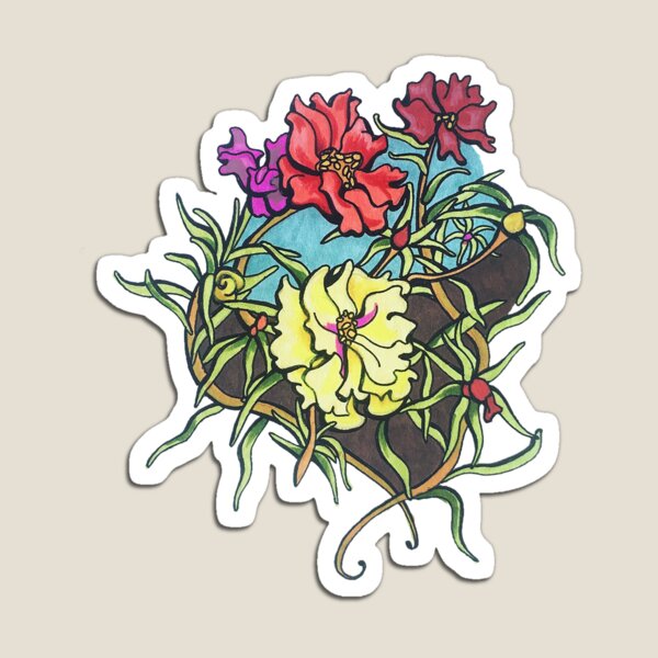 Moss Roses Magnet