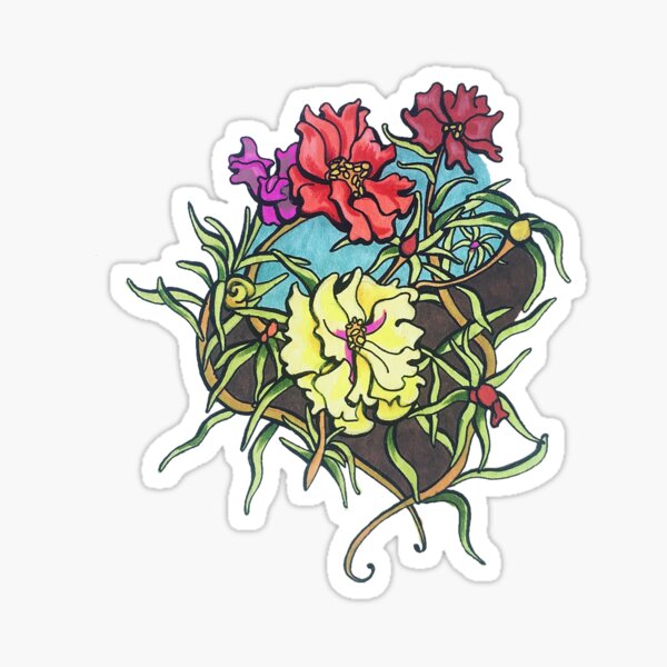Moss Roses Sticker