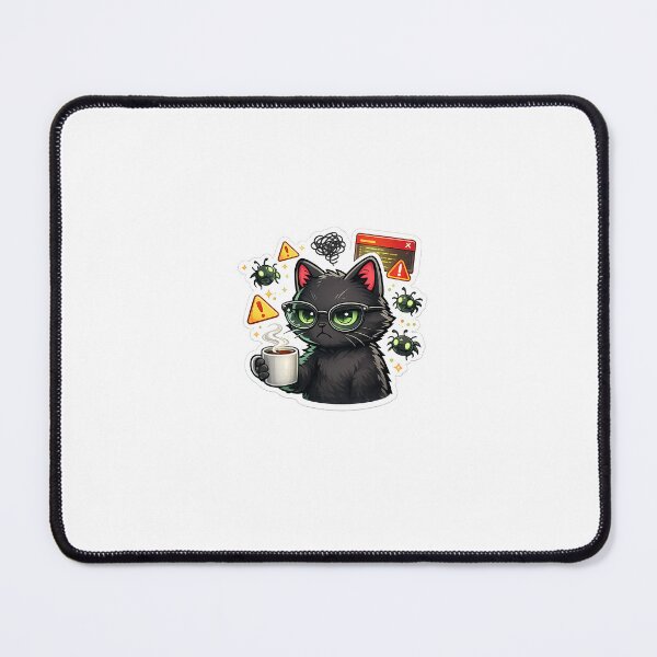Item preview, Debugging Cat Programmer Sticker designed and sold by NexaMintStudio.