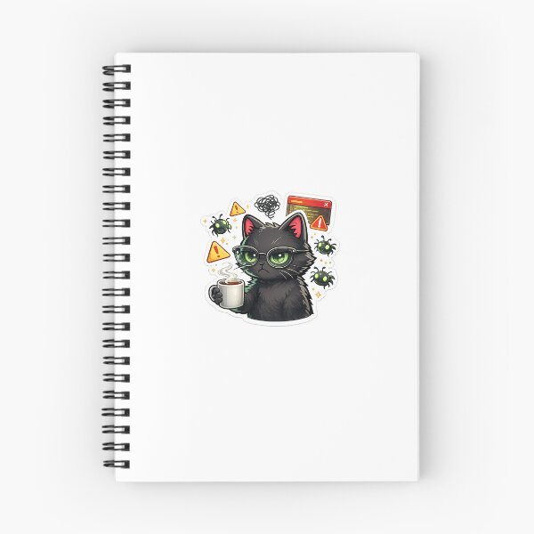 Item preview, Debugging Cat Programmer Sticker designed and sold by NexaMintStudio.
