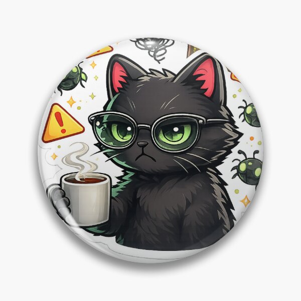 Artikelvorschau, Debugging Cat Programmer Sticker entworfen und verkauft von NexaMintStudio.
