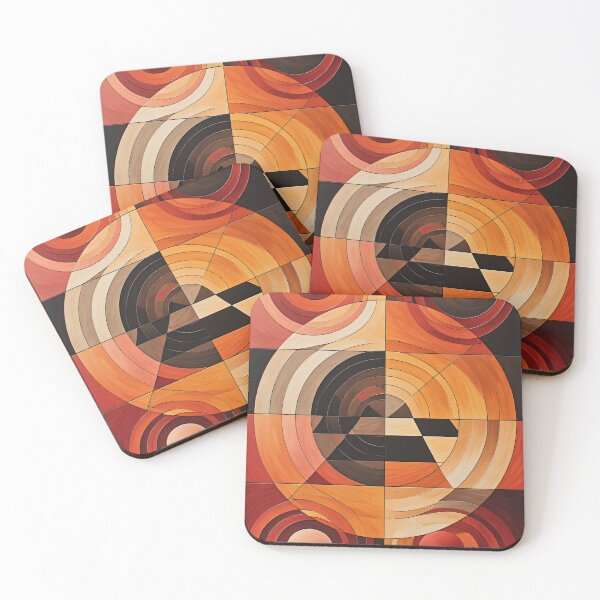 Item preview, Abstract geometric composition with warm colors designed and sold by Mianku | Für das Leben.