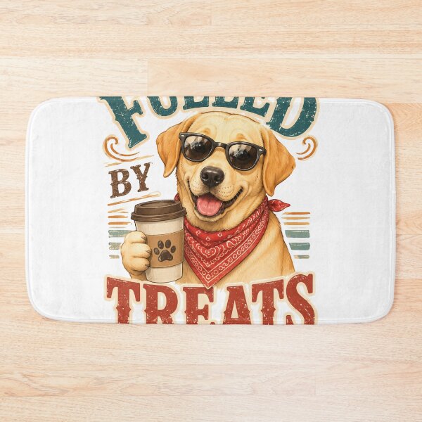 Item preview, Fueled By Treats Funny Labrador Dog Sticker designed and sold by PawFusionArt.