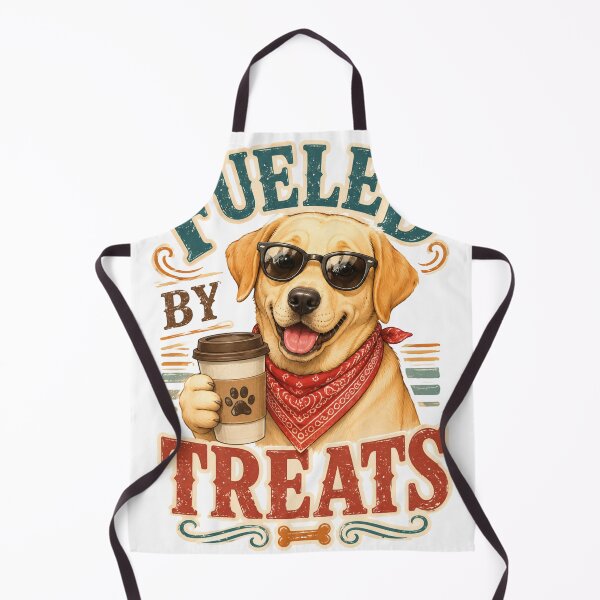 Item preview, Fueled By Treats Funny Labrador Dog Sticker designed and sold by PawFusionArt.