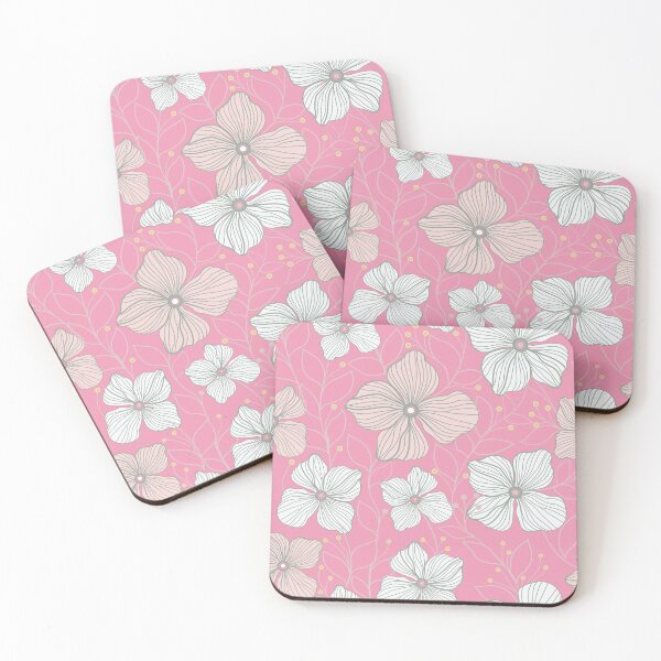 Item preview, Seamless Botanical Sketch Pattern | Minimalist Pink and Gray Line Art Floral  designed and sold by abdallatigle.