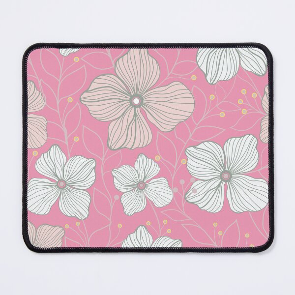 Item preview, Seamless Botanical Sketch Pattern | Minimalist Pink and Gray Line Art Floral designed and sold by abdallatigle.