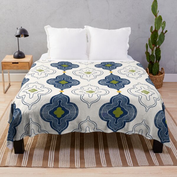 Item preview, Mediterranean Quatrefoil Tile Pattern designed and sold by Little Wimbly.