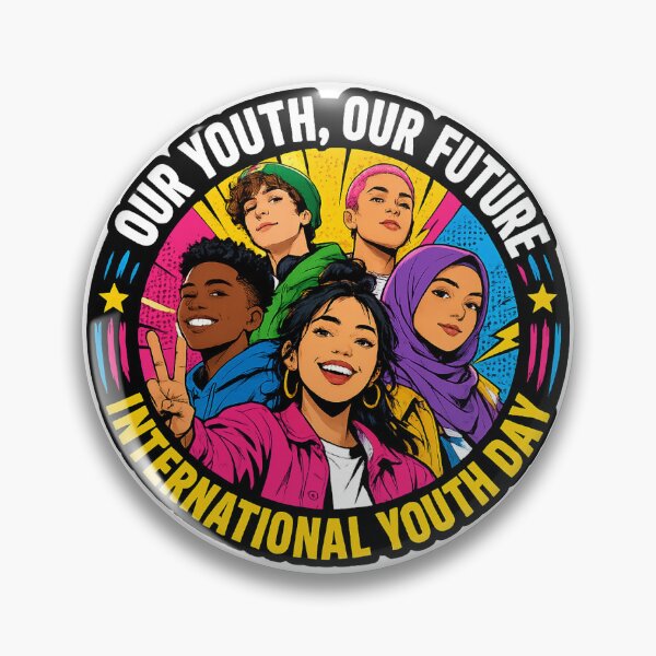 Item preview, International Youth Day Pop Art Sticker designed and sold by naruto4925.