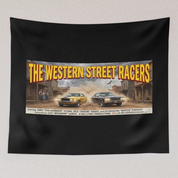 Item preview,  ROAD MOVIE POSTER THE WESTERN STREET RACERS 1969 designed and sold by VERYOLDROAD BY AXTON BROWNING .