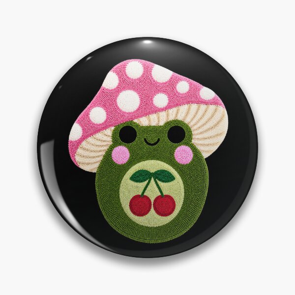 Item preview, Cute Cherry Frog Mushroom Kawaii Tufted Rug Art designed and sold by ColorSplash123.