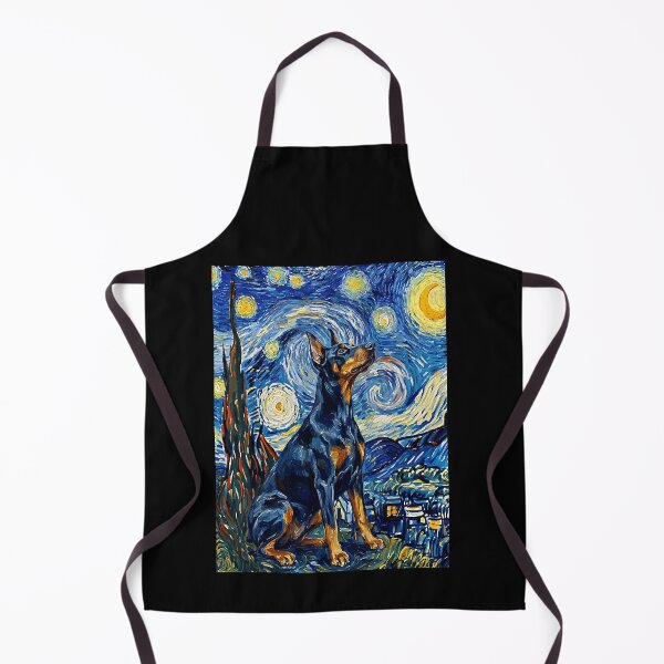 Item preview, Doberman Starry Night Dog Art Van Gogh Style designed and sold by Littermin.