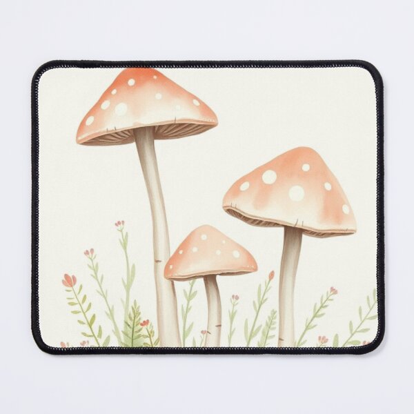 Item preview, Watercolor Mushroom Meadow Botanical Art Print designed and sold by Vida e Arte.