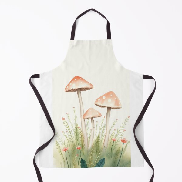 Item preview, Watercolor Mushroom Meadow Botanical Art Print designed and sold by Vida e Arte.