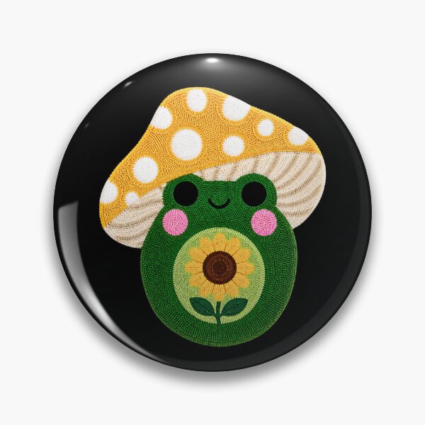 Item preview, Cute Sunflower Frog Mushroom Kawaii Tufted Rug Art designed and sold by ColorSplash123.