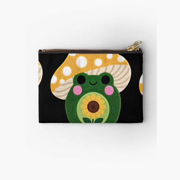 Item preview, Cute Sunflower Frog Mushroom Kawaii Tufted Rug Art designed and sold by ColorSplash123.