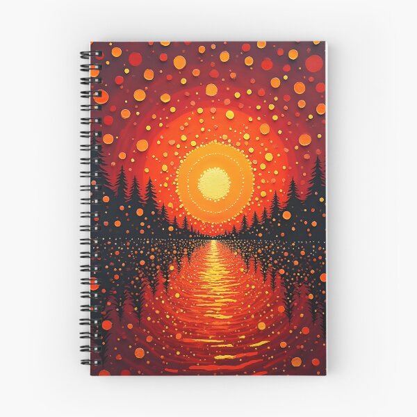 Item preview, Aboriginal Inspired Dot Art - Hot Burgundy Sunset designed and sold by GrinGalore.