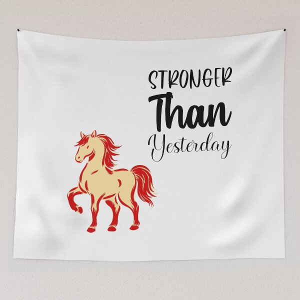 Item preview, Elegant Golden Horse Silhouette – Majestic Stallion Vector Art on Black Background Positive vibe good quote Stronger than yesterday red horse designed and sold by JessLamunn89.