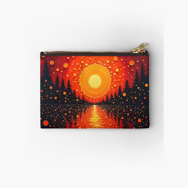 Item preview, Aboriginal Inspired Dot Art - Hot Burgundy Sunset designed and sold by GrinGalore.