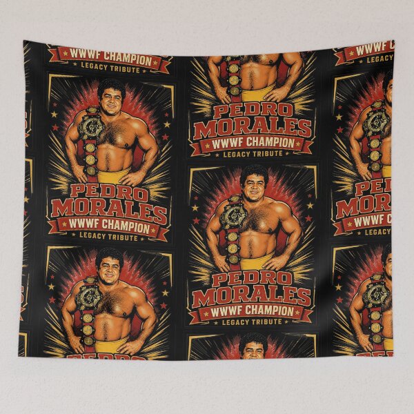 Item preview, Pedro Morales WWWF Champion Legacy Tribute Vintage Wrestling Graphic designed and sold by The Irish Whip.