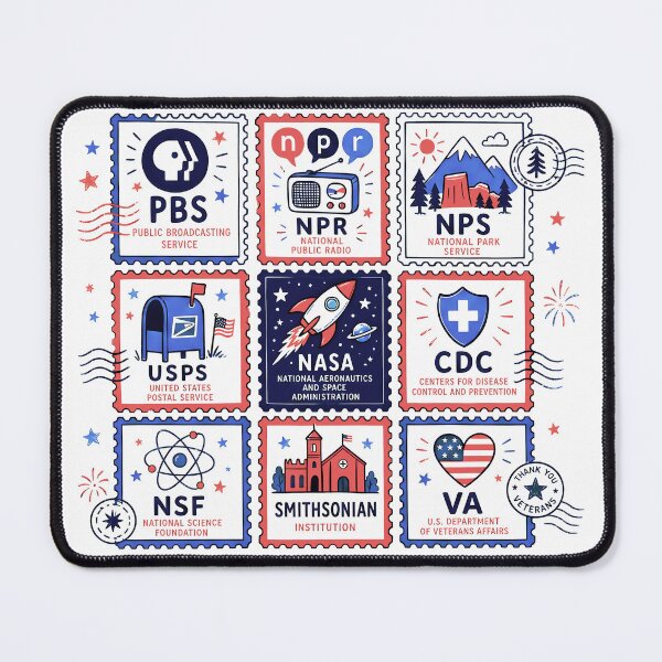 Item preview, Vintage Built for the People Stamps Protect Democratic Institutions PBS NPR Liberal  designed and sold by MidzzSky.