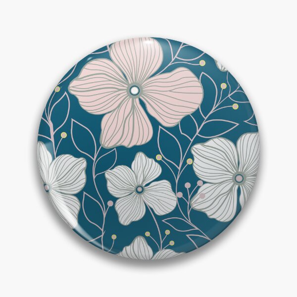 Item preview, Vintage Emerald Green Line Art Floral - Moody Dark Botanical Pattern designed and sold by abdallatigle.