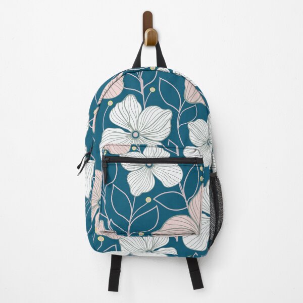 Item preview, Vintage Emerald Green Line Art Floral - Moody Dark Botanical Pattern designed and sold by abdallatigle.