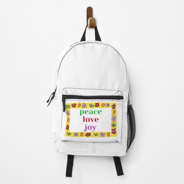 Item preview, Peace Love Joy colorful holiday frame design designed and sold by Rush2Buy.
