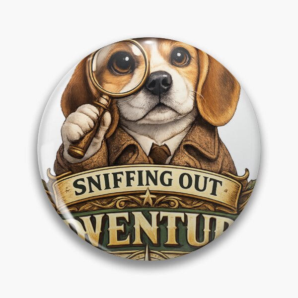 Item preview, Sniffing Out Adventure Beagle Explorer Sticker designed and sold by PawFusionArt.