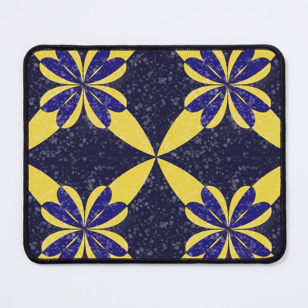 Item preview, Elegant Blue and Yellow Geometric Tile Pattern designed and sold by SahmatArt.