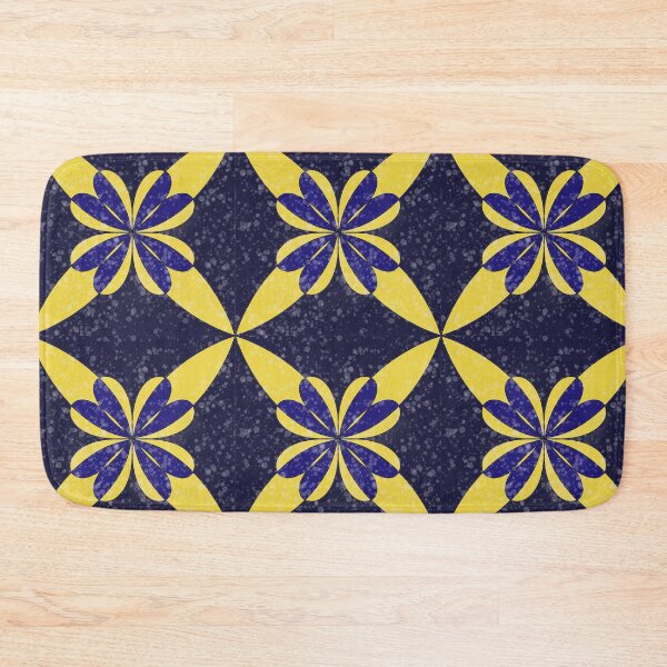 Item preview, Elegant Blue and Yellow Geometric Tile Pattern designed and sold by SahmatArt.
