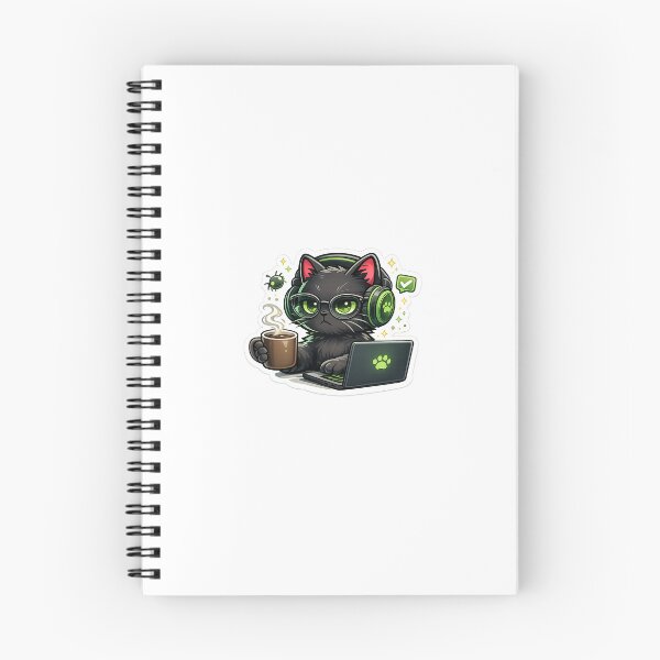 Item preview, Coffee Powered Cat Programmer Sticker designed and sold by NexaMintStudio.