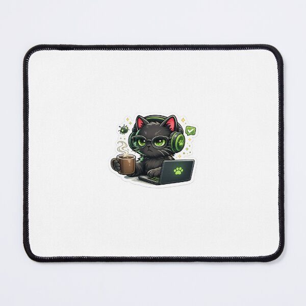 Item preview, Coffee Powered Cat Programmer Sticker designed and sold by NexaMintStudio.