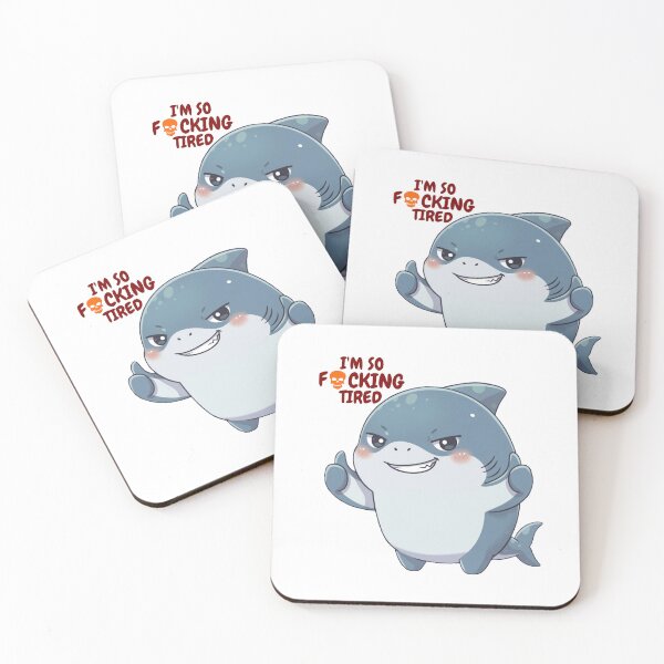 Item preview, Funny Tired Shark Meme Design designed and sold by Nature's Chibis.