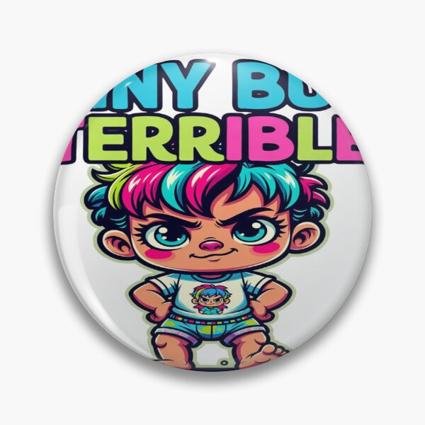 Artikelvorschau, Tiny But Terrible – Funny Toddler Attitude T-Shirt | Cute Sassy Kid Graphic Tee | Colorful Cartoon Baby Design | Trendy Print for Any Media entworfen und verkauft von Sushikidsntod.