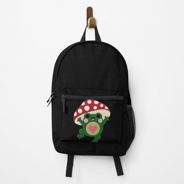 Item preview, Happy Jumping Frog Kawaii Mushroom Tufted Rug Art designed and sold by ColorSplash123.