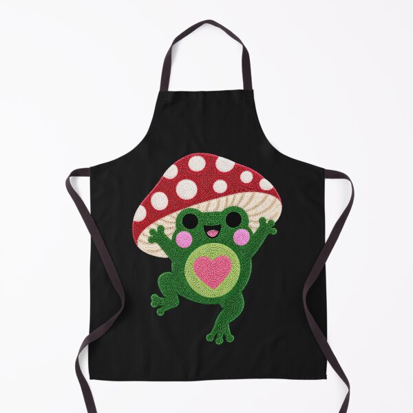 Item preview, Happy Jumping Frog Kawaii Mushroom Tufted Rug Art designed and sold by ColorSplash123.