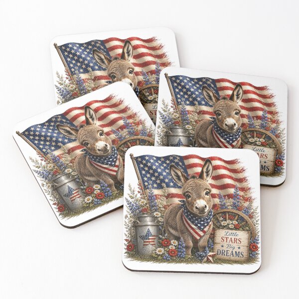 Item preview, Patriotic Donkey Little Stars Big Dreams designed and sold by PetalGarden.